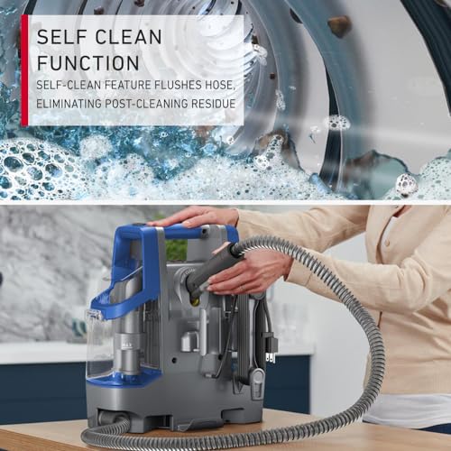 Hoover CDCW-CSME Spotless Carpet Cleaner Portable Lightweight Carpet & Upholstery Multi Surfaces Cleaner For Car Seats, Sofa, Kitchen, Outdoor & More, Removes Spots Spills & Tough Stains-Blue