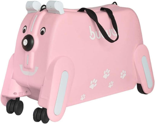 Kids Ride-on Suitcase Hand Luggage with Seat, Children's Luggage Suitcase, (yellow) - pink