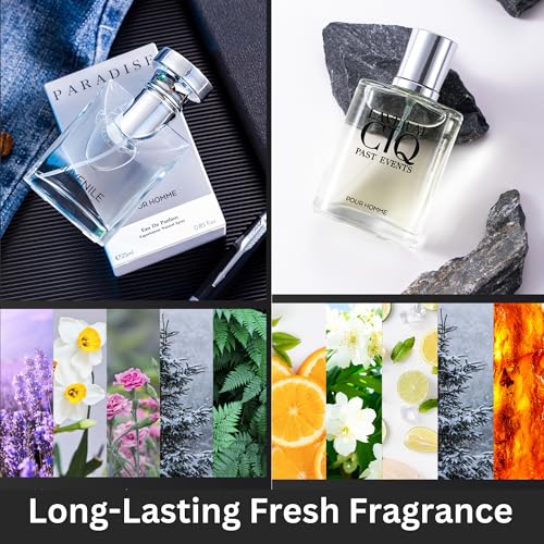 Perfume Gift Set for Men, 4 Pcs Perfume Set Gift For Him 4x25 ML Long Lasting Fresh Fragrance Perfume Set For Men Birthday Gift To Boyfriend, Luxury Parfums For Man Gift Set Box, Eau De Parfum For Men
