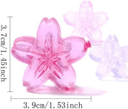 Reusable Ice Cube, Cherry Blossom Shape, Reusable Ice Cubes for Drinks, Washable, Non-Melting Plastic Ice Cubes(28 PCS)
