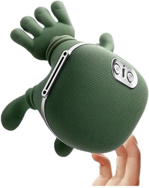 Bionic Heated Massager, Portable Shiatsu Neck and Back Massager, Electric Deep Tissue 4D Kneading Massage, Simulated Human Hand Design for Pain Relief and Muscle Relax (PY-070 Textile Green) - Py-070 Textile Green