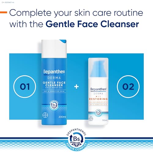 Bepanthen Derma Restoring Daily Moisturizer Face Cream with SPF 25, 50 ml, Moisturizer Face Care, for Sensitive and Dry Skin