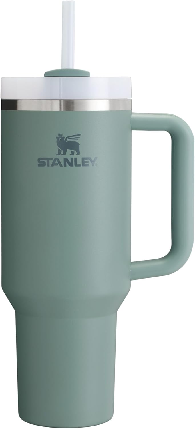 Stanley Quencher H2.0 Tumbler with Handle & Straw 40 oz | Twist On 3-Way Lid | Cupholder Compatible for Travel | Insulated Stainless Steel Cup | BPA-Free | Seafoam