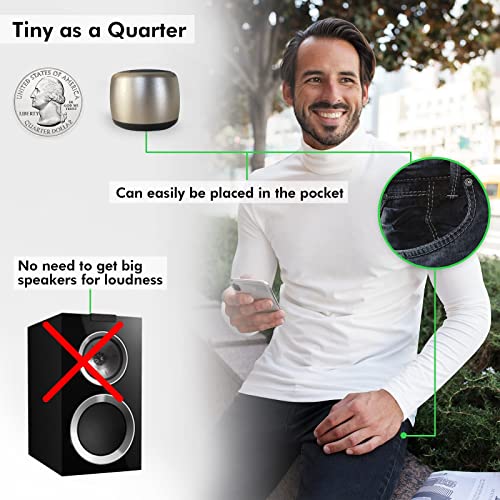 Best Mini Portable Bluetooth Speaker with HD Sound & Bass I Smallest Wireless Bluetooth Speakers for Phone/PC/Tablet I Photo Selfie Button Answer Phone Calls I Cute Tiny Speaker, Multicolor