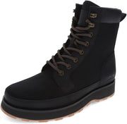 Mens Greyson Heavy Canvas Lace Up Rugged Casual Boot - Black Mono/Gum