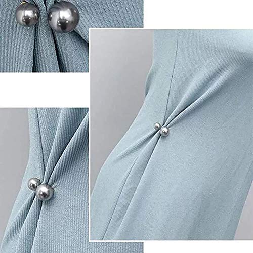 brooches for women,la luen brooch pin 6 Pieces 4 Pieces Sweater Shawl Clips Faux Pearl Brooch Pins Retro Double Cardigan Dresses Collar for Women Girls, Metal, artificial pearls