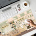 Adorable Kawaii Large Desk Mat Beige Anime Mouse Pad: XXL Extended Gaming Mousepad with Non-Slip Rubber Base, Cute Desk Accessory for Computer and Laptop, Ideal for Gaming and Office 31.5'' x 15.7''