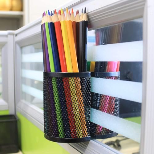 sddjqy Magnetic Pencil Holder - Locker Accessories, Magnetic Pen Holder for Refrigerator for Home School and Office, Black