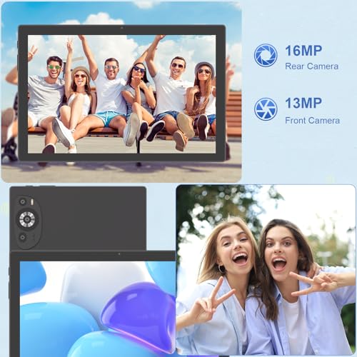 C idea10.1 Inches Tablet,Android 14 Tab,5G Tablet Dual SIM 8GB RAM 1TB ROM,10000mAh Battery With Bluetooth Keyboard,Mouse and Speaker CM8200plus (Black)