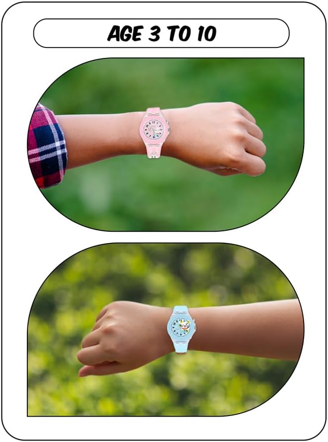 SPIKY Analog Watch for Kids | 3D Cartoon | 7 Multicolor LED Luminous Disco Lights with Silicone Strap | Unisex Best Birthday Gift | Analogue Wrist Watches for Boys & Girls | Age 3-10 Yrs