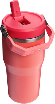 Ice Flow GO 600ml/20oz Flip Straw Wtr Btl Hot Coral
