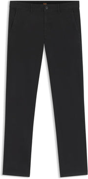Men's Chino Slim Fit Chino Made of Elastic Cotton Satin - Black