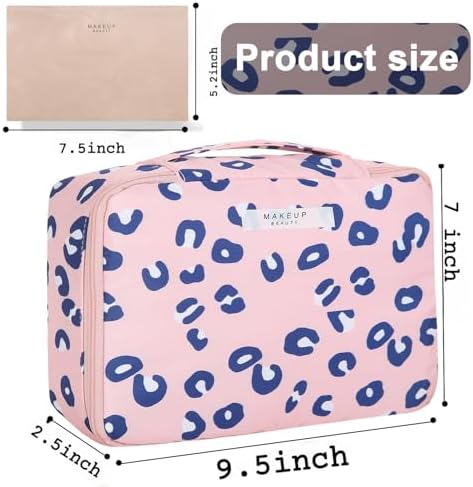 Queboom Travel Makeup Bag Cosmetic Bag Makeup Bag Toiletry bag for women and girls