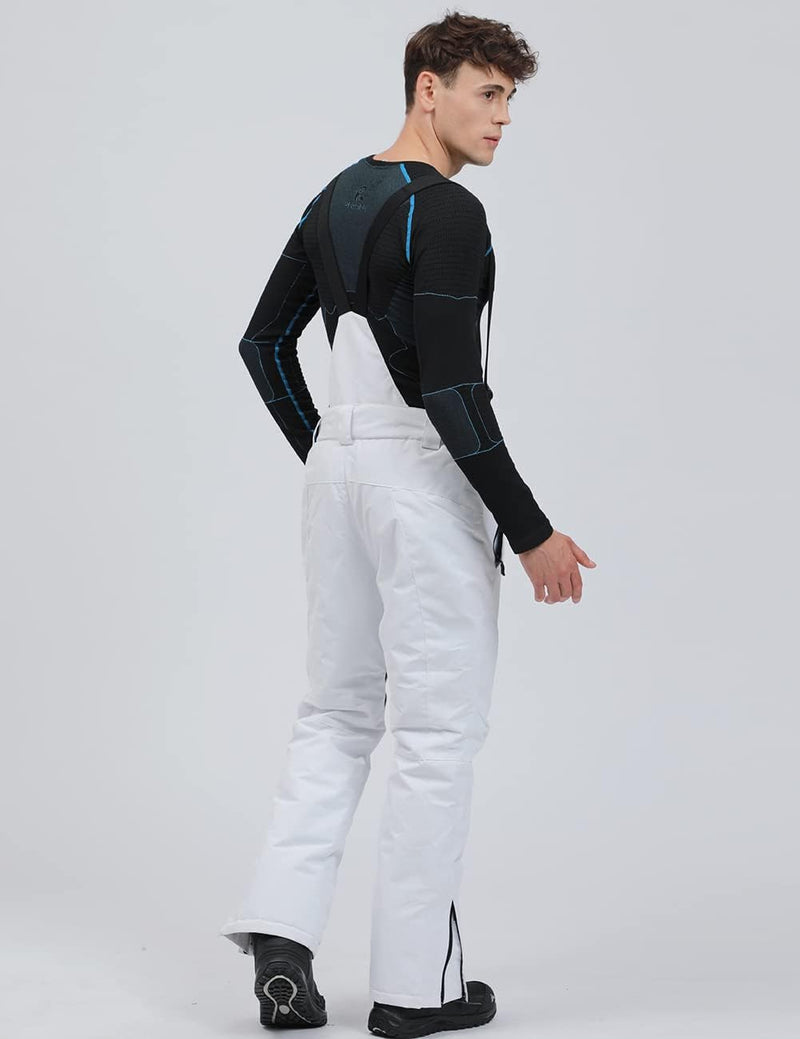 YEEFINE Men's Waterproof Snow Pants Insulated Outdoor Ski Pants Winter Warm Detachable Suspender Snowboard Bibs