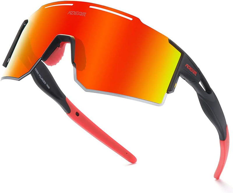 RINKUOLYO Sports Polarized Sunglasses for Men and Women Viper Sunglasses for Cycling Running Driving, M