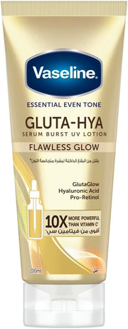 Gluta-Hya Serum Burst Lotion, Overnight Radiance Restore, with GlutaGlow Technology, Hyaluronic Acid and Collagen, 10x More Powerful than Vitamin C, 200ml - Flawless Glow