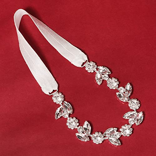 Bethynas Wedding Bridal Garter Diamond-Cut Thigh Chain Gemstone Cluster Leg Chain Stretchy Thigh Belt for Women Girls