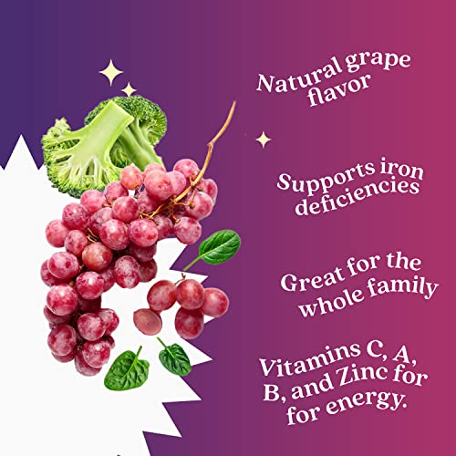 BeLive Iron Gummies Supplement with Vitamin C, A, B Complex, (60 Ct)