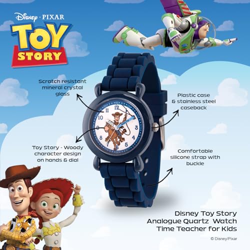 Disney Toy Story Kids' WDS000721 Disney Toy Story 4 Analog Display Analog Quartz Blue Watch, Blue