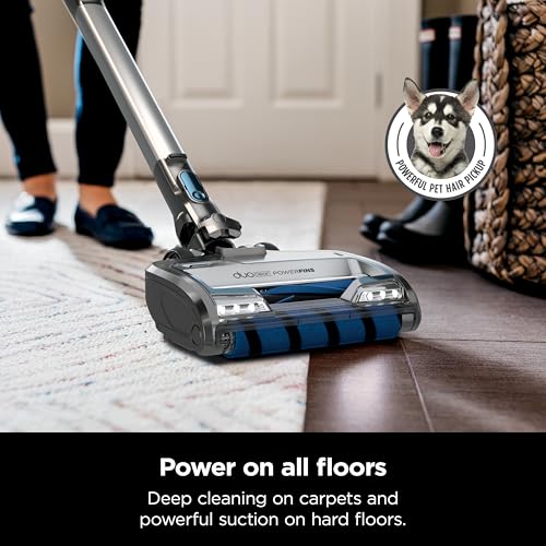 Shark IZ462H Vertex Ultra Lightweight Cordless Stick Vacuum with DuoClean PowerFins, Crevice, Pet Multi-Tool, Anti-Allergen, Brush, Removable Handheld, Flex, 60 min Runtime, Blue, MultiFLEX