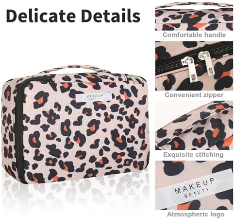 Queboom Travel Makeup Bag Cosmetic Bag Makeup Bag Toiletry bag for women and girls