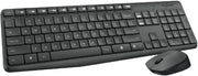 Logitech MK235 Wireless Keyboard And Mouse Combo, 2.4 Ghz, English/ Arabic, Black - US Intl Layout MK235