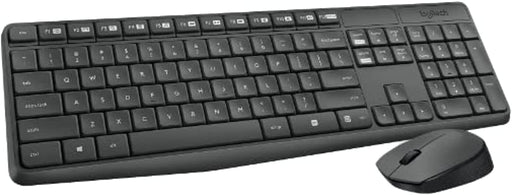 Logitech MK235 Wireless Keyboard And Mouse Combo, 2.4 Ghz, English/ Arabic, Black - US Intl Layout MK235