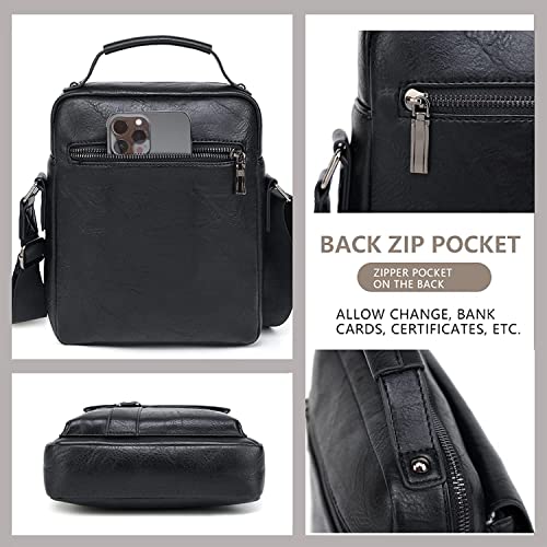 Shoulder Pack, Crossbody Bag for Men for Travel Business with Magnetic Buckle