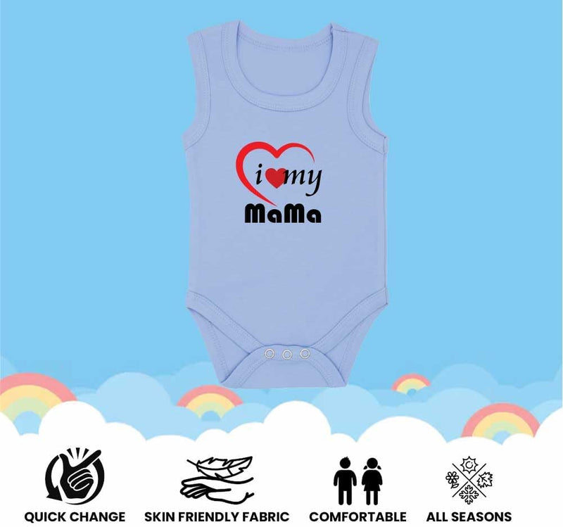 Pack of 2 Unisex Baby Romper with Mama and Papa Printed Design for Newborns,Infants, Toddlers Sleeveless Jumpsuit Snap Closure for Easy Diaper Changes Ideal for Baby Shower