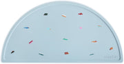 Silicone Placemat for Baby Food - Non-Slip Mat with Classic Patterns, BPA-Free, Easy-Clean Dishwasher Safe Dining Mat for Toddlers - Black Daisy - Retro Cars