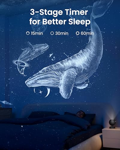 POCOCO Galaxy Lite Star Projector, Starry Sky Projector Home Planetarium Night Light Lamp Baby Kids Room Decoration Galaxy Projector for Party Birthday Christmas Gift (Black)