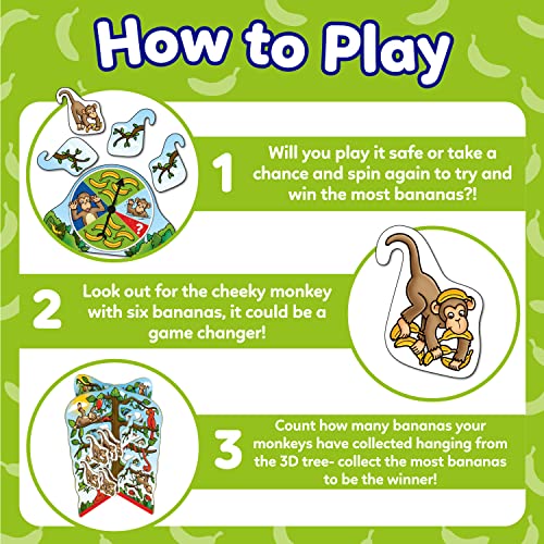 Orchard Toys Cheeky Monkeys Game, A Fun Game Of Chance, Family Game, Perfect For Kids Age 4-8, Educational Game Toy, Family Game