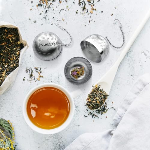 Tea Infuser for Loose Tea,2pcs Stainless Steel Tea Straine Balls for Loose Leaf Tea, Mugs Teapots