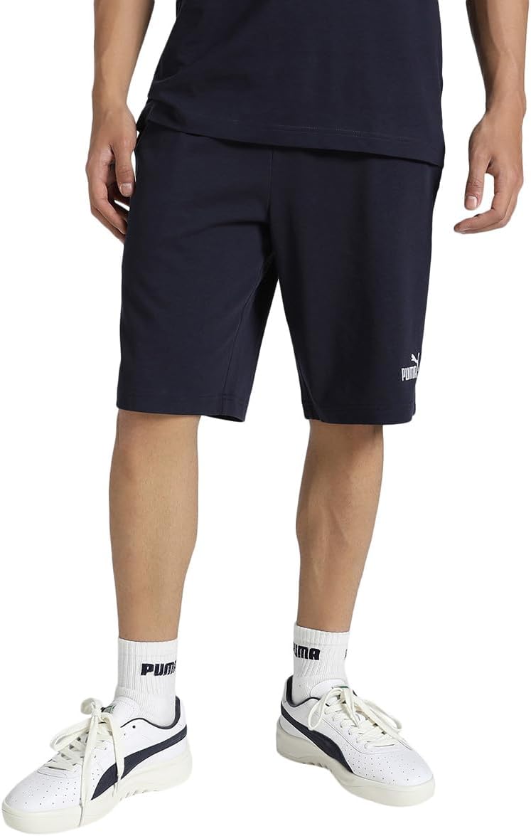 mens ESS No. 1 Logo Jersey Shorts Knitted Shorts - New Navy