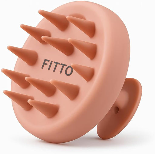 FITTO Silicone Scalp Massager Shampoo Brush for Shower, Soft Bristles, Waterproof Scalp Exfoliator, Deep Cleansing Hair Brush, Gentle Scalp Care for Men, Women, and Kids - Assorted color