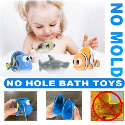 AM ANNA Kid Shower Toy Baby Bath Toys,8pcs Bath Toys for Kids Bathtub Water Toys,Shark Toddlers Infant Swimming Pool Toys,for Birthday Gifts Summer Beach,Pool Activity Squirting Kids Bath Toys