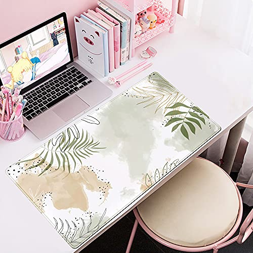 Keyboard mat Kawaii Mousepad Matcha Green Plant Abstract Accessories Desk pad Mouse mat Desk mat for Desktop Gamer Girl Accessories Office Accessories for Women Pink Desk Organizer Large Gaming Pads …