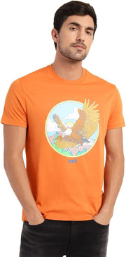 Mens EAGLE GRP TEE T-Shirt - BURNT ORANGE