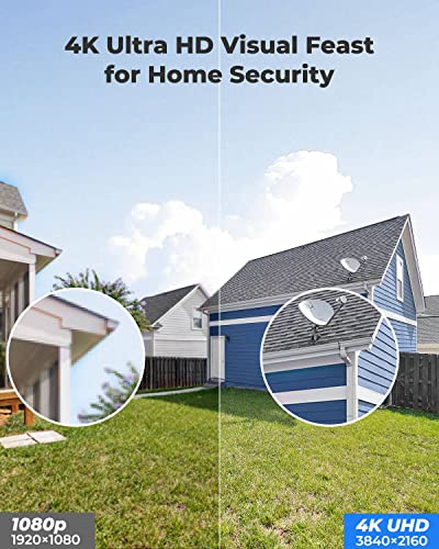Reolink 4K Ultra HD PoE Security Camera with Human/Vehicle Detection, Outdoor IP67 Waterproof, Time Lapse, Audio Recording, 256GB Micro SD Storage for 24/7 Recording(not Included), RLC-820A