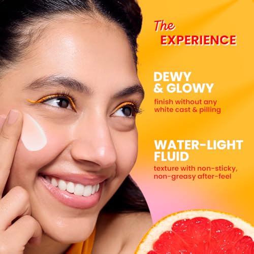 Dot & Key Sunscreen SPF 50 PA+++ with Vitamin C + E | for Even Toned & Glowing Skin | No White Cast, WaterLight I UVA/B & Blue Light Protection I Better Vitamin D absorption I for Women & Men | 50gm
