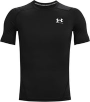 Mens Armour Heatgear Compression Short-sleeve T-shirt Short Sleeve (pack of 1) - Black / / White