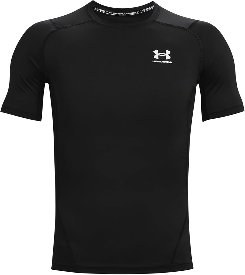 Mens Armour Heatgear Compression Short-sleeve T-shirt Short Sleeve (pack of 1) - Black / / White