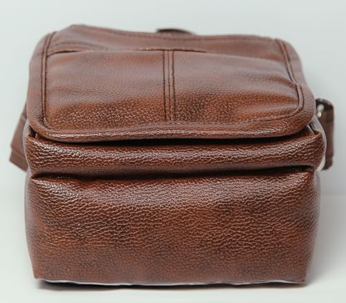 RC Rexcuir Mens Sling Bag,Shoulder Bag,Crossbody,Chest Bag, Compartment for iPad,Suitable for College,Outdoor Travels and Business Daily Use(Brown)