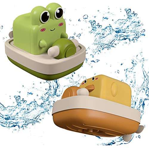 TERRIFI Baby Bath Toys Floating Wind-up Toys Swimming Pool Games Water Play Gift for Bathtub Shower Beach Infant Toddlers Kids Boys Girls Age 1 2 3 4 5 6 Years Old