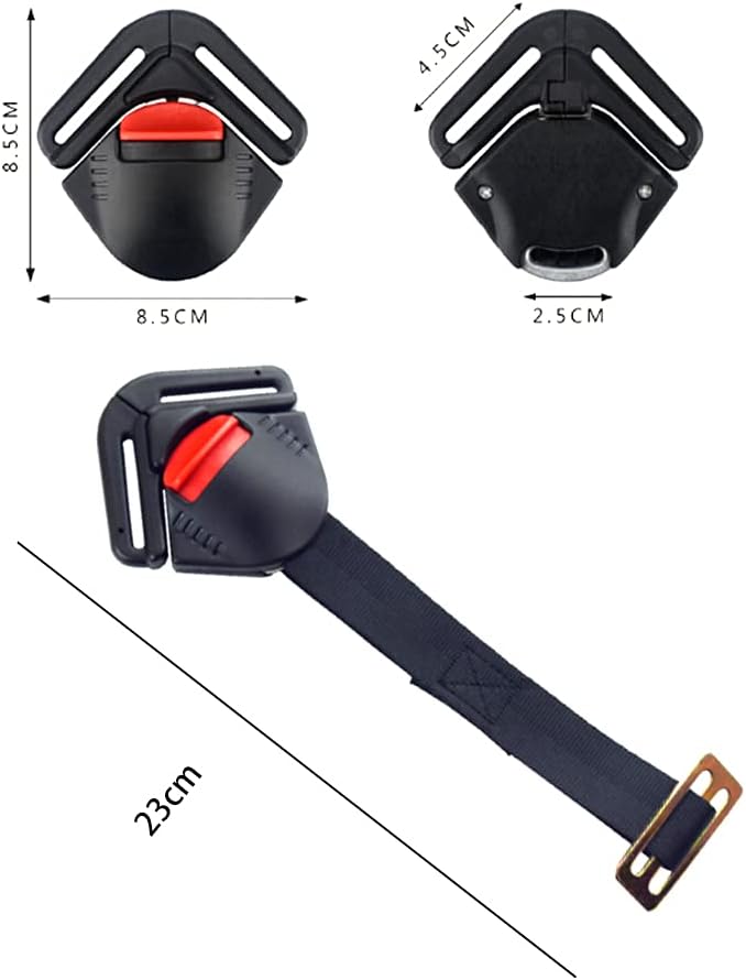 Car Baby Safety Seat Clip, 2Pcs Black Fixed Lock Buckle Safe Belt Strap Harness Chest Child Clip Buckle Latch Toddler Clamp