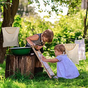 Eccliy 2 Pcs Canvas Clothespin Bag with Hanging Hook for Clothesline Outdoor 15 x 11 Inch Summer Laundry Clothes Pin Holder Portable Pin Hanging Bag Pin Storage Organizer for Home Balcony Travel,Beige