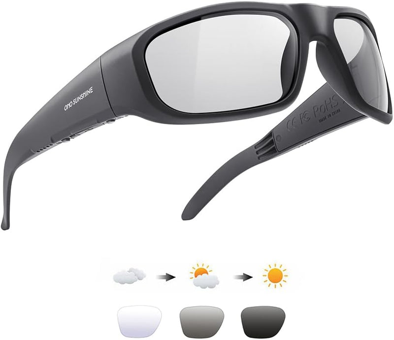 OhO sunshine Smart Glasses Unisex,Polarized Sunglasses with Bluetooth Speaker,Athletic/Outdoor UV Protection and Voice Control