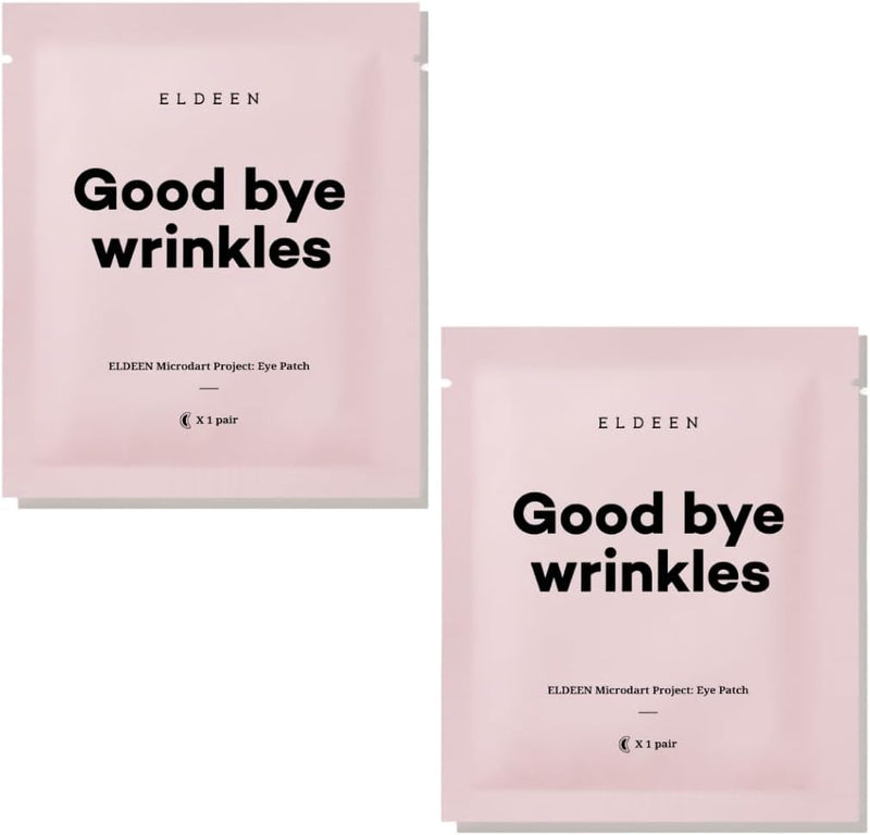 Eldeen Good Bye Wrinkles - Microdart Project: Eye Patch - The Ultimate Solution for Your Skin, reduce wrinkles, clear, 1 pair, Packages of 1, 4, and 8 (Package of 4)