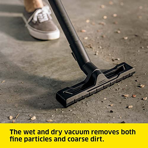 Kärcher WD2 Wet & Dry Vacuum Cleaner, 12 Liter Container, Multi-Purpose Home Cleaning, Powerful Suction, Versatile Accessories, Yellow