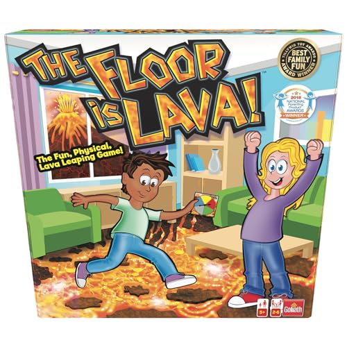 The Floor is Lava! Interactive Board Game for Kids and Adults (Ages 5+) Fun Party, Birthday, and Family Play | Promotes Physical Activity | Indoor and Outdoor Safe